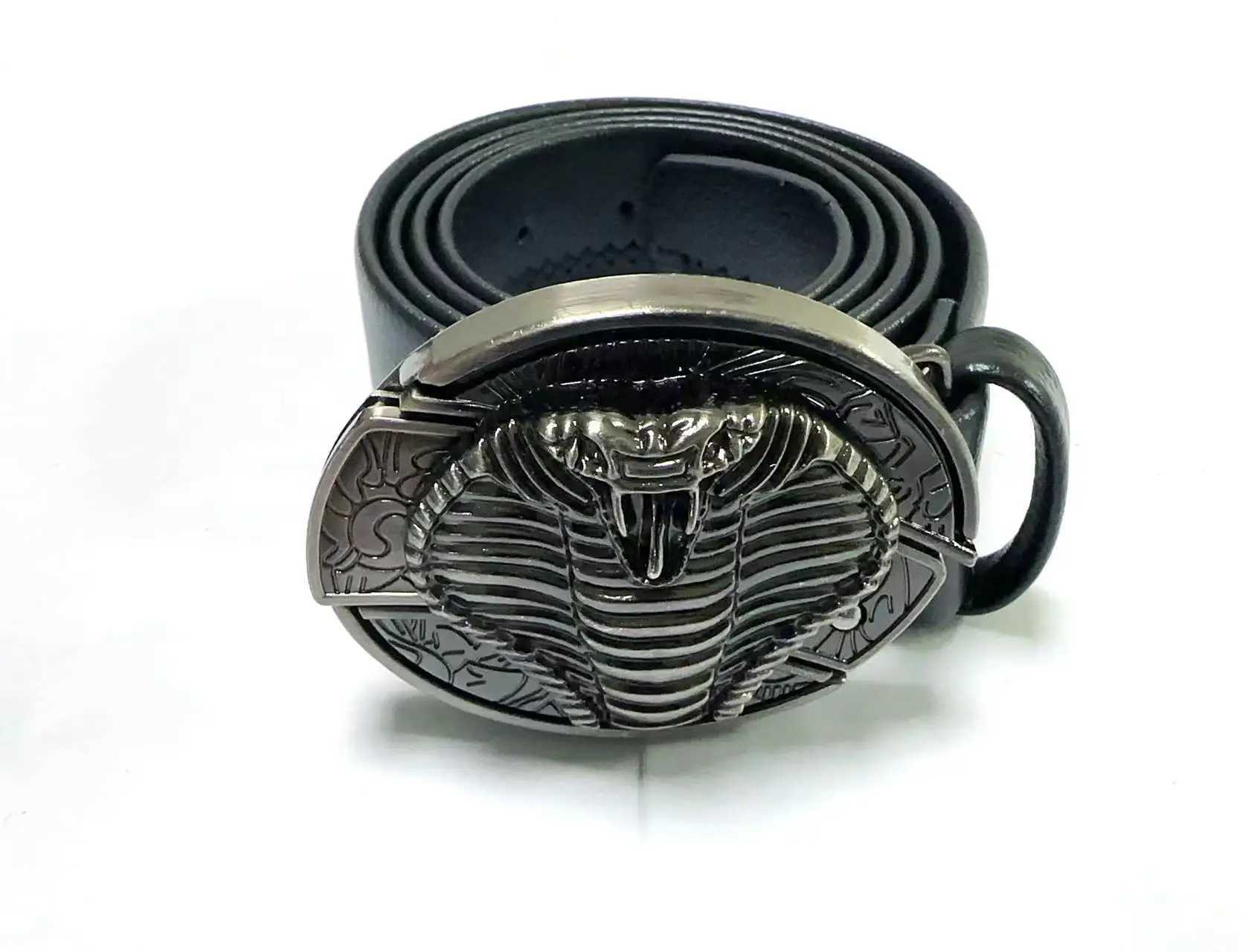 PU leather strap with retro alloy buckle Western style denim zinc alloy metal buckle used for waist belt replacement of clothing accessories W241228