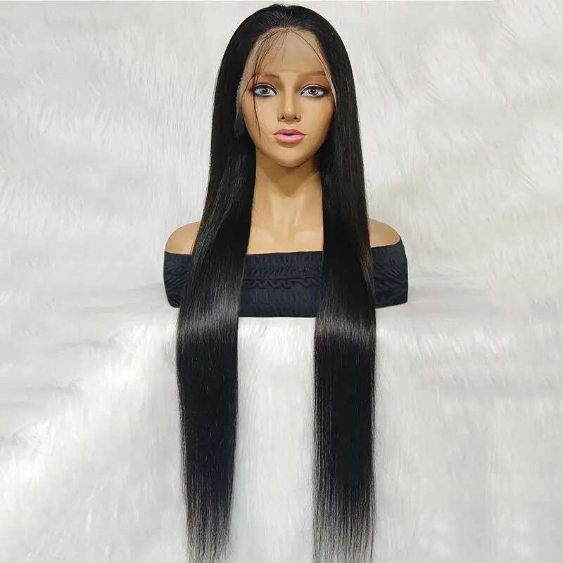 13 * 4 Front Lace Headband Straight Frontal Real Wig Kq2 Kq2