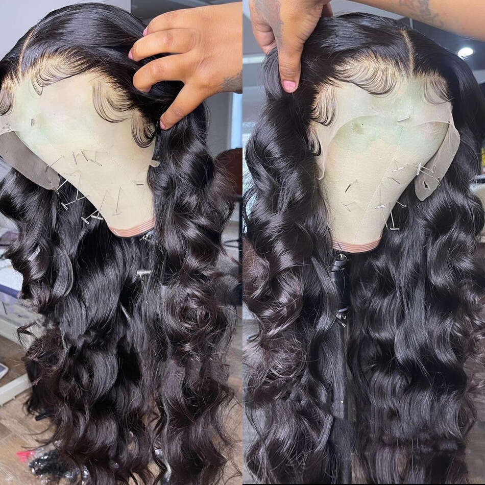 Front Women's Black Long Curly Hair, Synthetic High-Temperature Silk Wig, Wigs, Semi Hand Woven Lace Hair Cover Kq1 Kq1