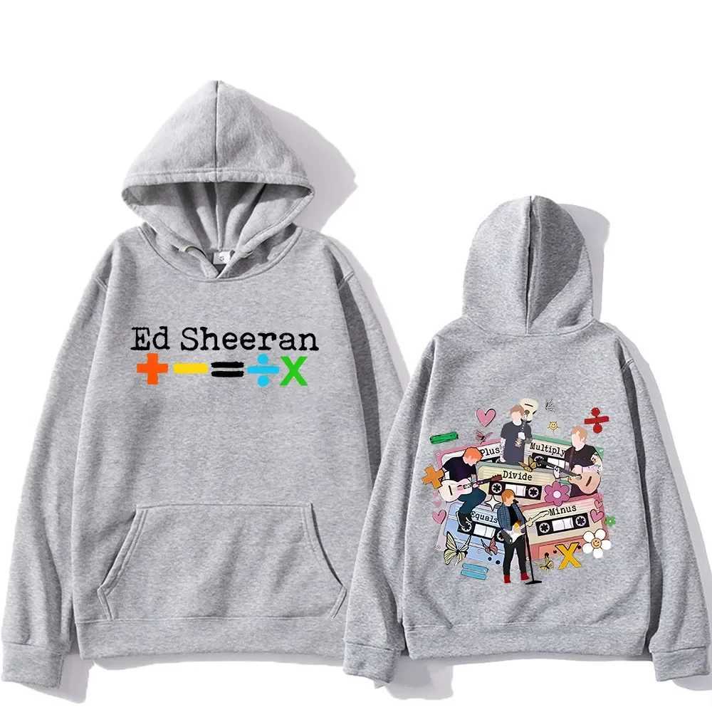Ed Sheeran Tour 2024 Hoodie Double sided Printed Retro Hip Hop Sweatshirt with Hoodie Wool Punk Costume Sudaderas Soft Hoodie X241228