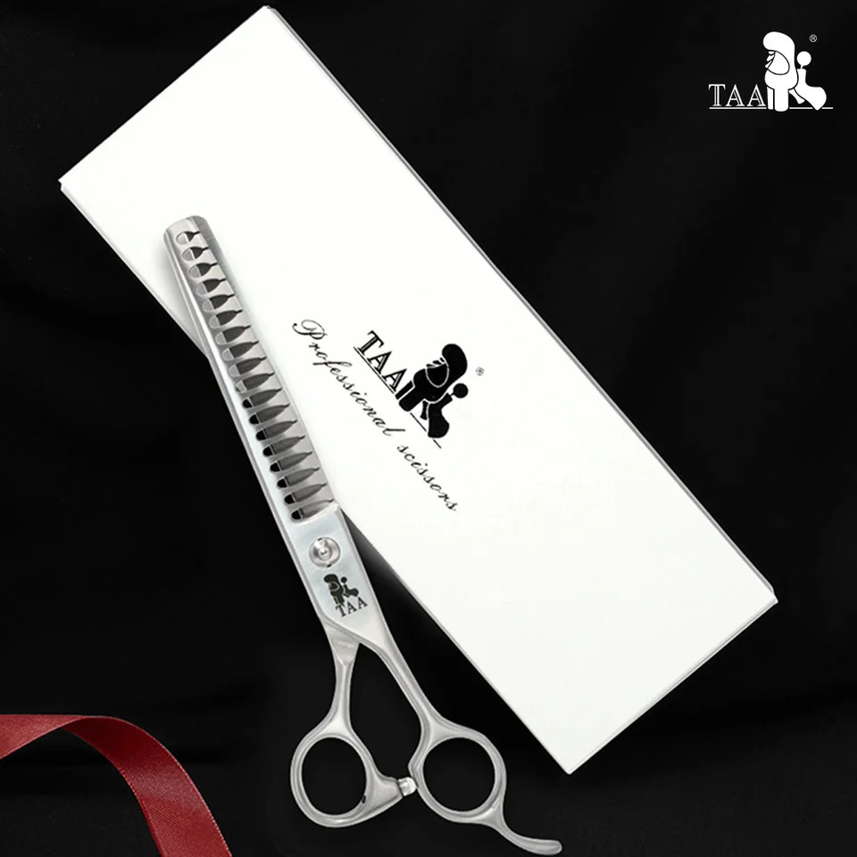 TAA Grooming Dog Scissors Pet Professional Scissors Fish Bone Serrated 440C Alloy Steel Scissors for Dogs Cat Pets Hair Cutting 241224