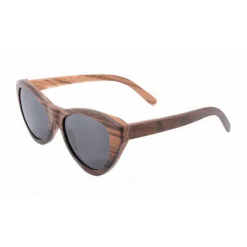 Shinu Brand Sunglasses Polarized Women Design Vintage Handmade Nature Wooden Sunglasses Men Cat Eyes Sun Glasses ShadesXJ241228