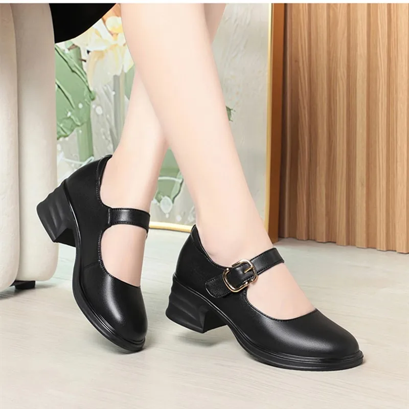 AIYUQI Mary Jane Women's Autumn Genuine Leather Ladies Shoes Large Size Platform Women's Daily Shoes