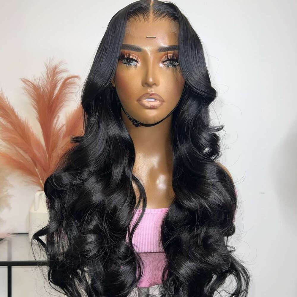 13 * 4 Front Lace Headband Real Hair Wig Natural Color Bobby Wave Kq2 Kq2