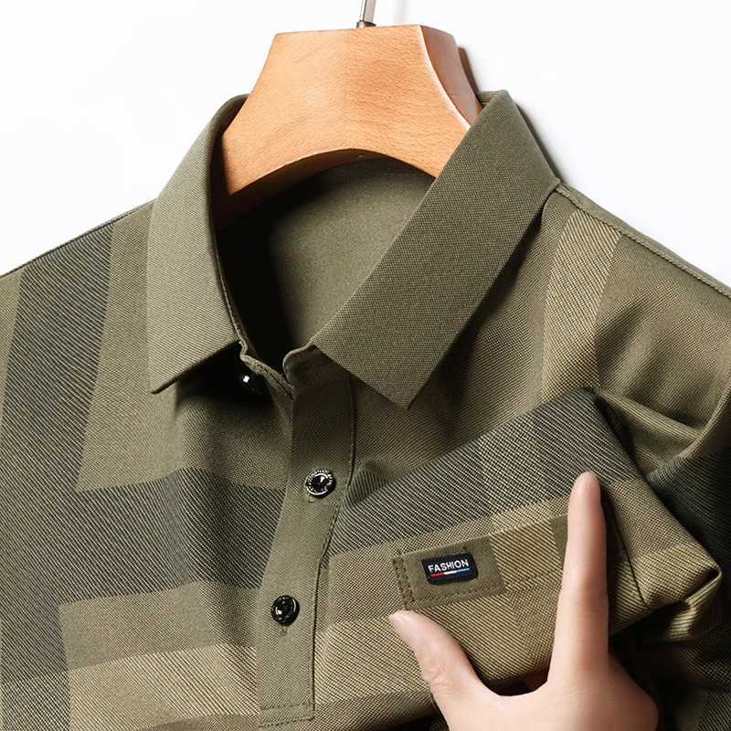 Summer high-end pocket fashion design mens short sleeved high-quality lapel shirt shirt business casual striped Korean style X241228