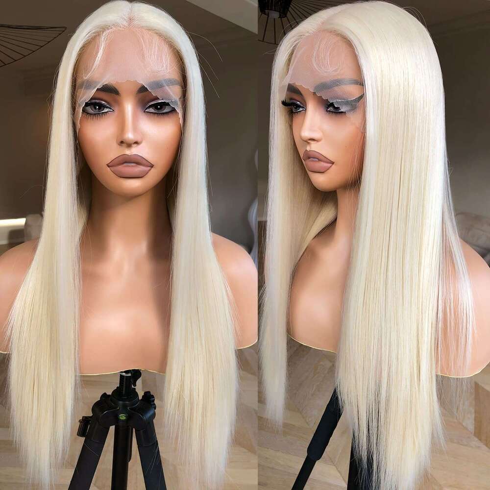 Front Lace Black High-Temperature Silk, Medium Length Straight Hair, Synthetic Wig, Wig Kq2 Kq2