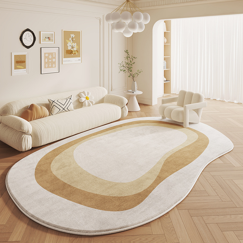 5042-135-Modern White Minimalism Large Living Room Carpet Light Luxury Beige Decoration Bedroom