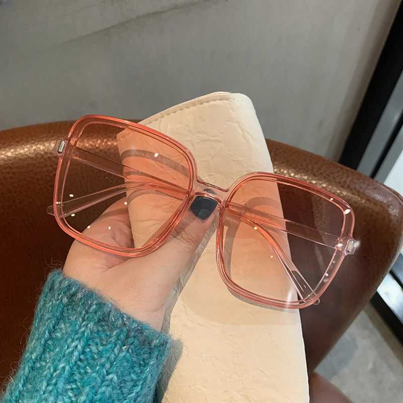 Square Sunglasses Woman Retro Vintage Gradient Sun Glasses Female Clear Lens Black White Oculos De Sol Glasses Women XJ241228