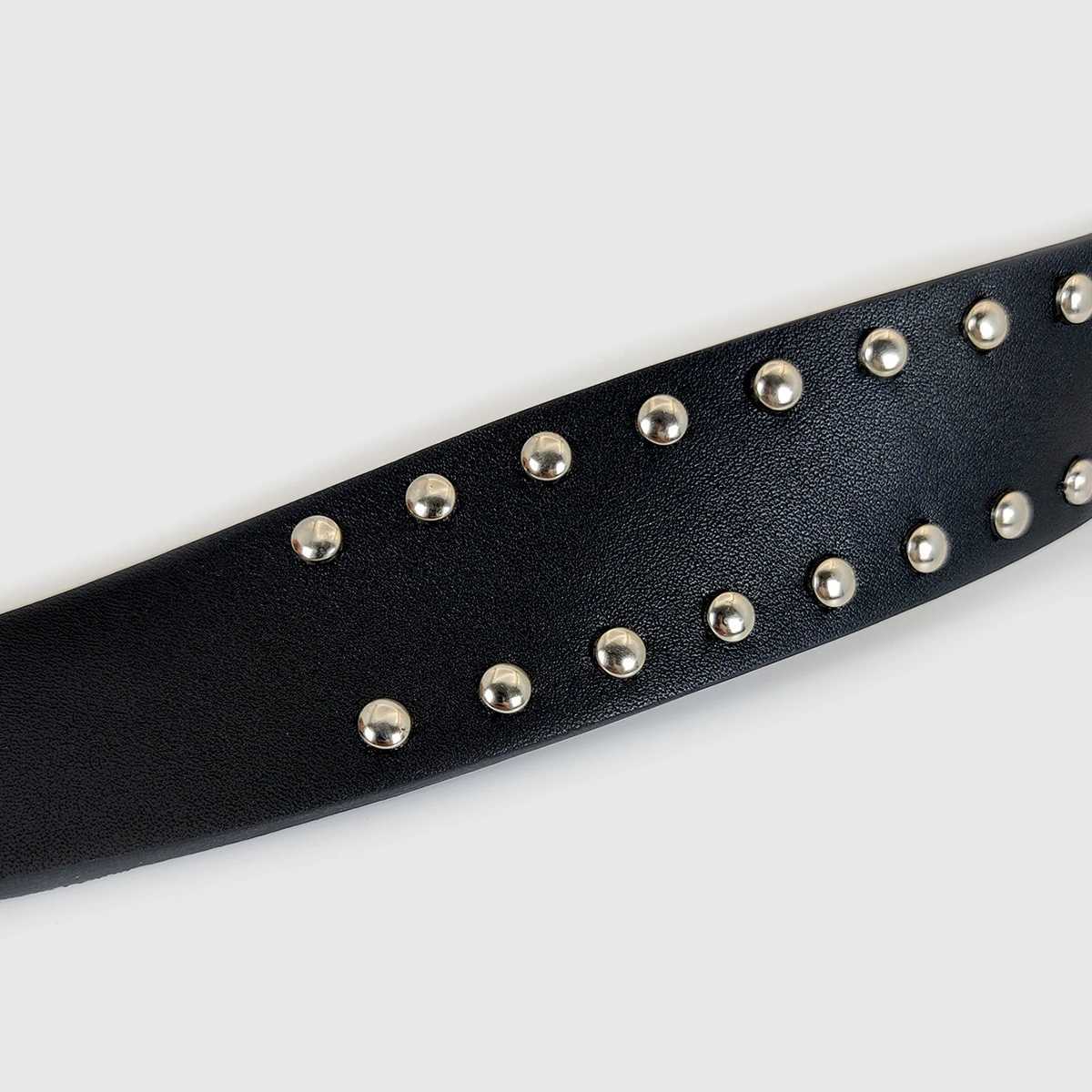 Designer Punk Womens High Quality Luxury Brand Skull Buckle Neutral Waist Black Street Mens Belt Jeans Y2K W241228