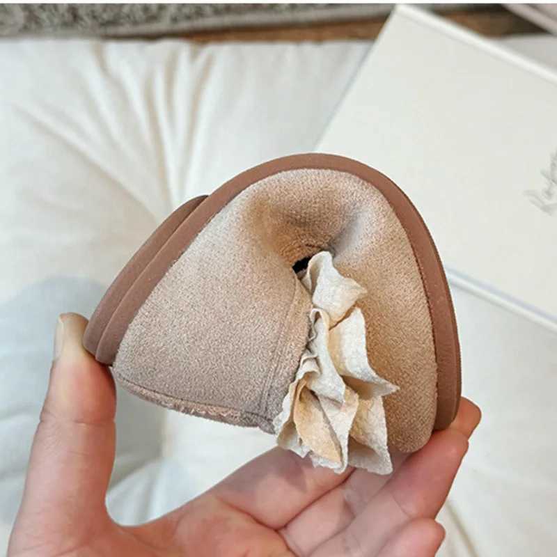 Flowers 3D Children Flats Shoes Spring PU Soft Sole Toddler Girls Princess Shoes Non Slip Elastic Band Kids Fashion Shoes W241228