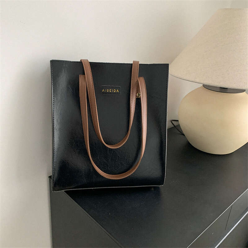 Vintage Large Capacity Commuting New Women's College Student Stylish Versatile Shoulder Bag, Hand-Held Tote Bag