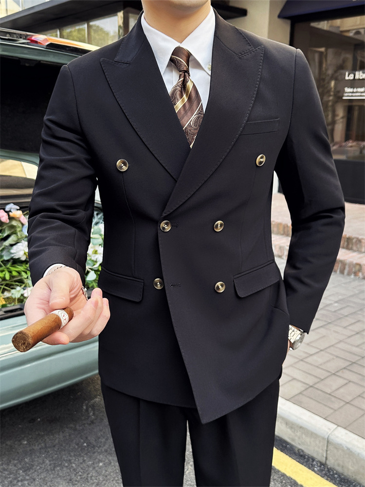 B1227Men's three-piece suits for wedding groom and groomsmen business casual formal wear Korean style