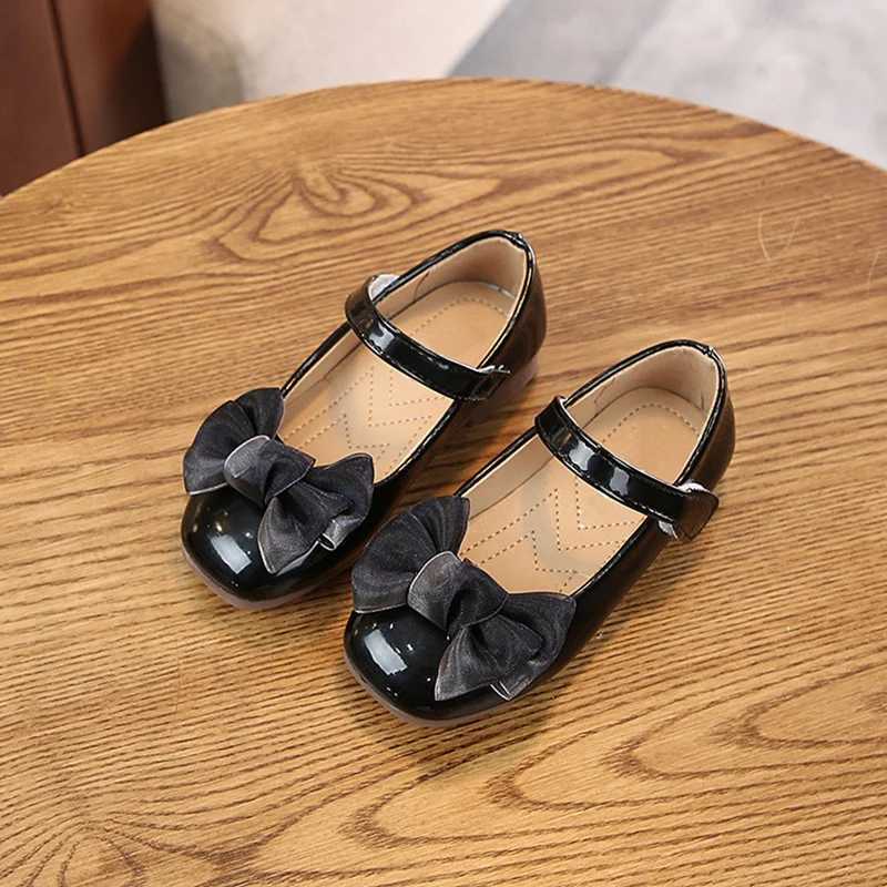 Spring and summer girls fashion sled princess shoes bow flat shoes W241228