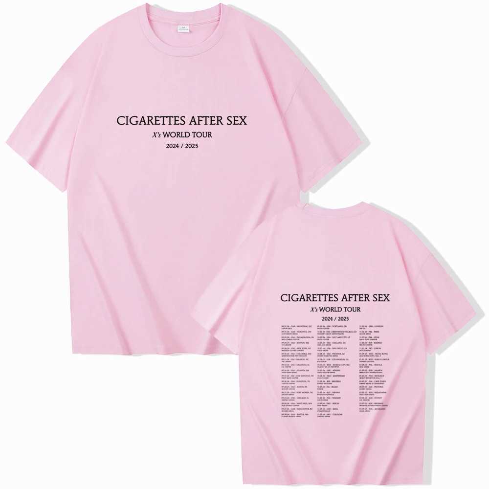 Cigarettes After Sex Xs World Tour 2024 Unisex Summer O-neck Oversized T-shirt Music Fans Gift T-shirt Casual Regular Printing X241228