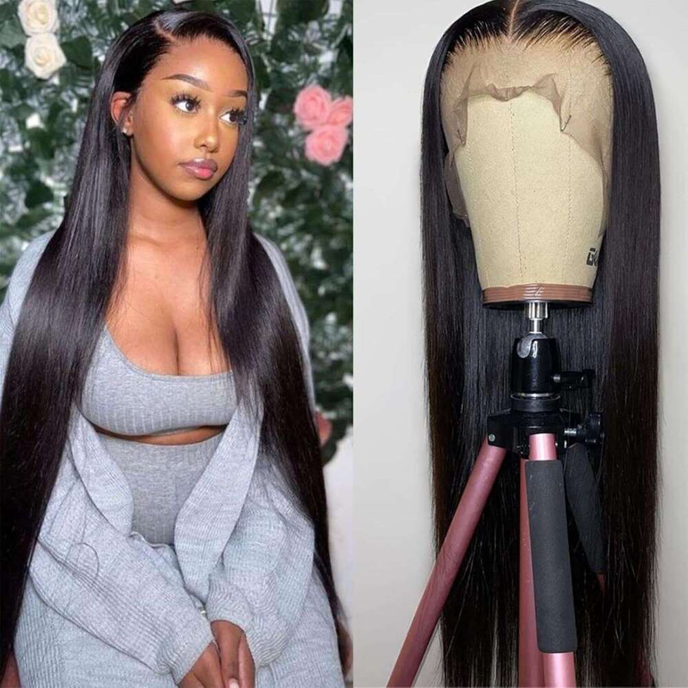 Female 13 * 4 Front Long Straight Synthetic Headband Lace Wig Kq2 Kq2