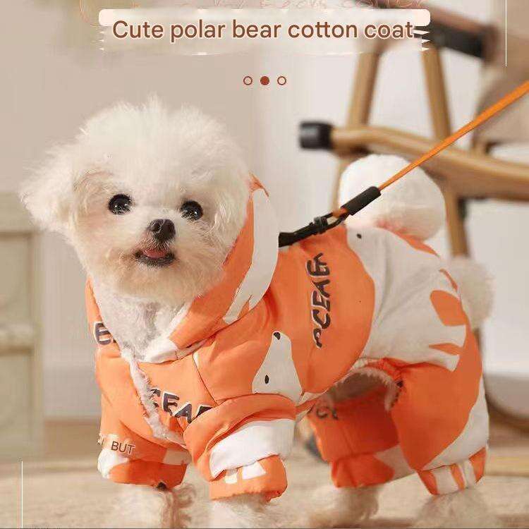 Dog Thickened Warm Teddy Bomei Pet Four legged Clothes Winter Plucked Cold Resistant Small and Medium Dogs