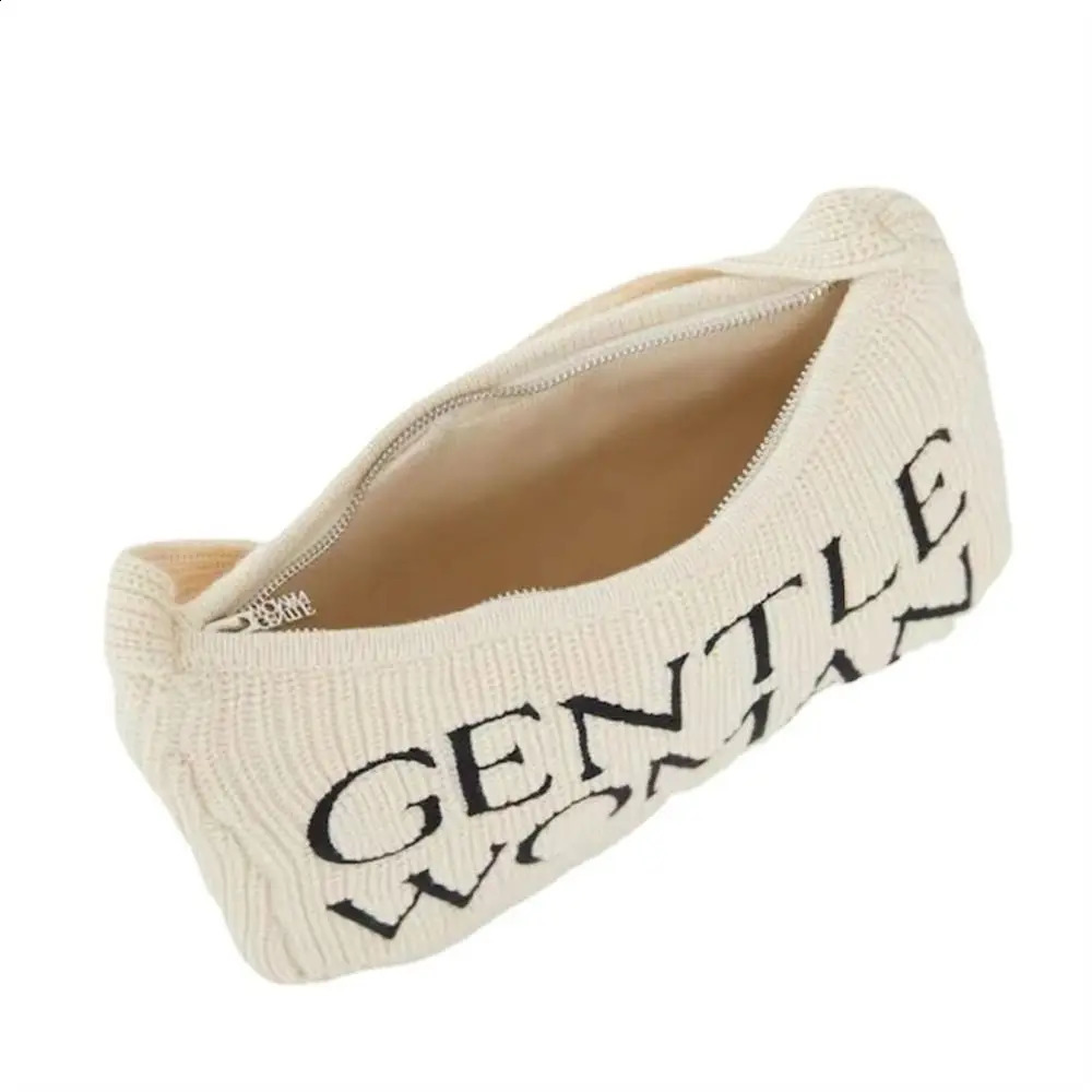 Versatile Knit Handbags Fashion Handmade Large Capacity Makeup Lipstick Bags Small Tote Gentlewoman 241225