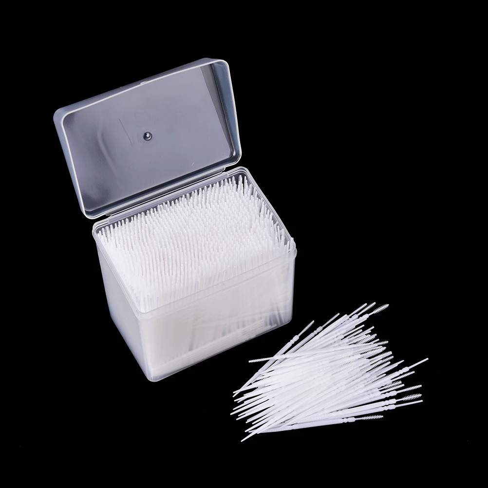 1100pcs/Box 6.5cm Interdental Brush Flosser Tooth Pick Dental Flosser Tooth Brush ToothPicks Teeth Oral Hygiene Cleaner Stick 241223