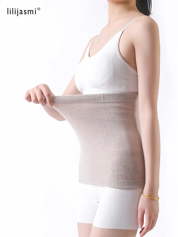 High Elastic 100% Pure Wool Solid Unisex Thermal Waist Support Abdomen Back Warmer Inner Wear Winter Warm Thickening Cummerbund 241227