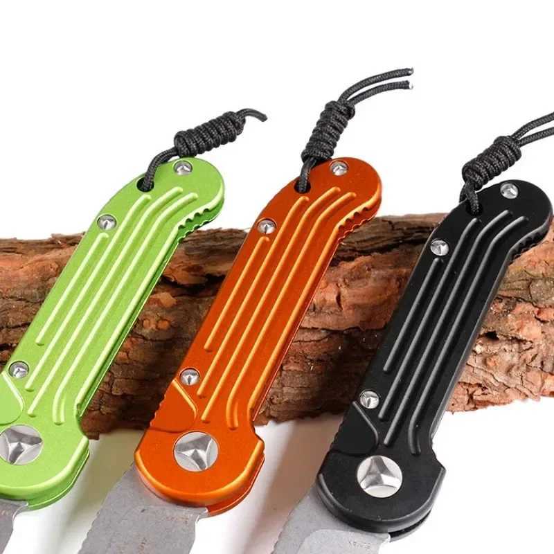 5 Colors LUDT Pocket Knife D2 Blade Sing Action Aluminium Alloy Hand EDC Tactical Hunting Cam Survival Tool KnivesXJ241228