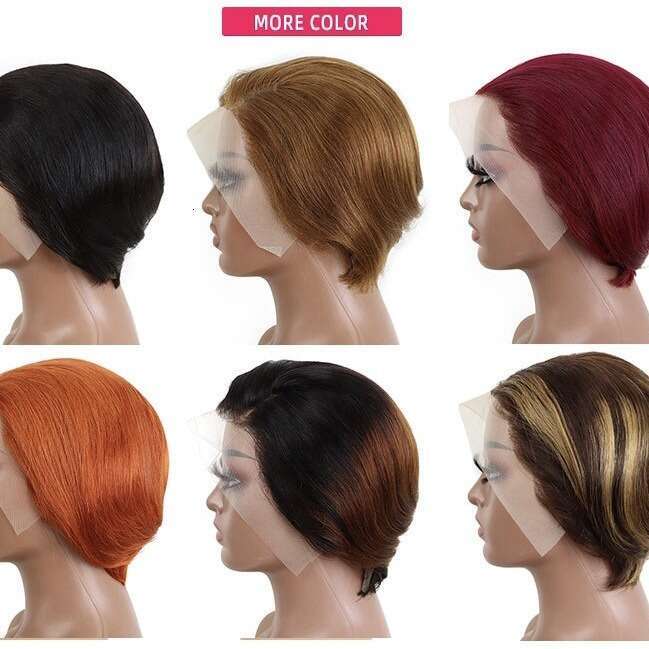 Ladies' 13 * 4 Front Lace Full Short Straight Hair, Real Hair Headband, E-Cut Kq2 Kq2