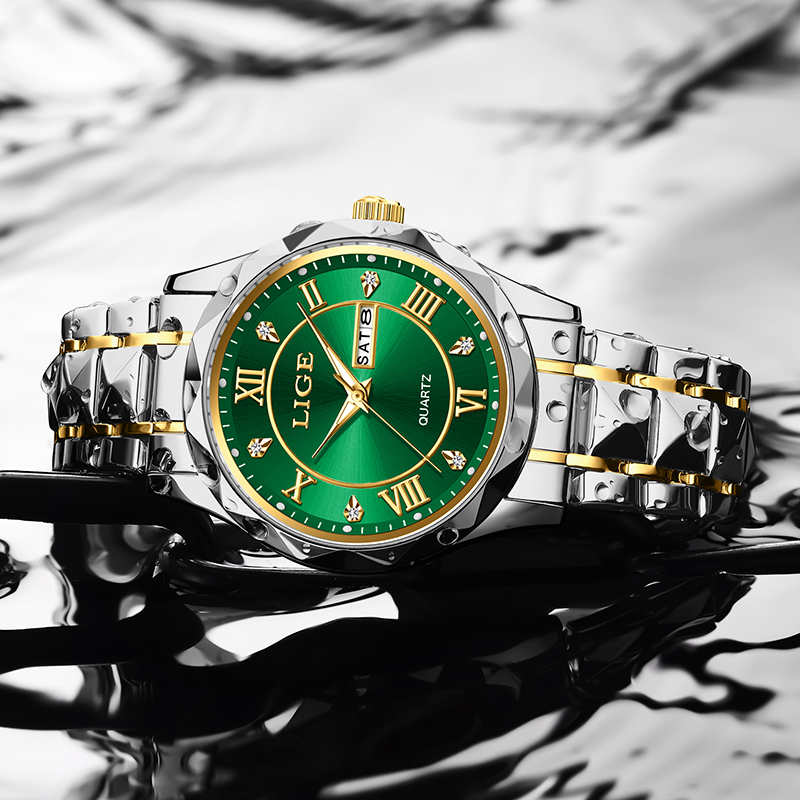 LIGE Men's Quartz Watch Men's Classic Traditional Watch Stainless Steel strap Men's Casual Waterproof Watch Youth Fashion Watch Student