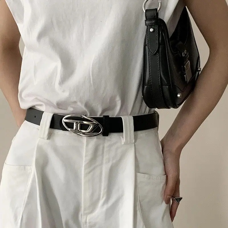 Vintage Fashion Y2k Belt Pu Leather Jeans Belt Simple Fashion Casual Gothic Moon Star Buckle Belt 241227