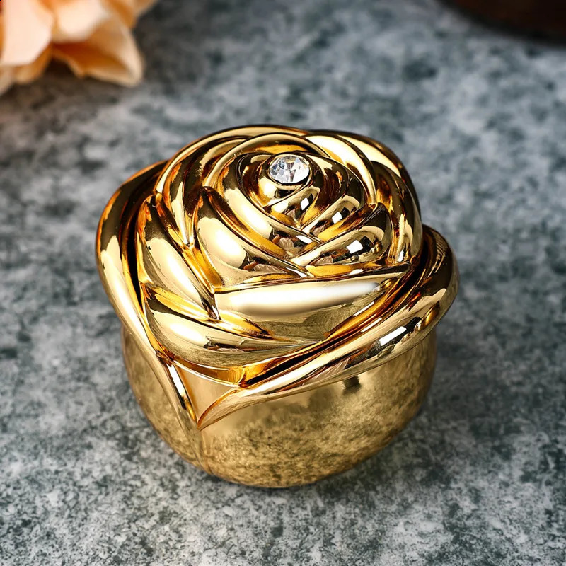 Metal Rose Urn for Pet Memorial Zinc Alloy Cremation Penable Ashes Holder Small Animals Mouse Rabbits Fish Funeral Casket 241225