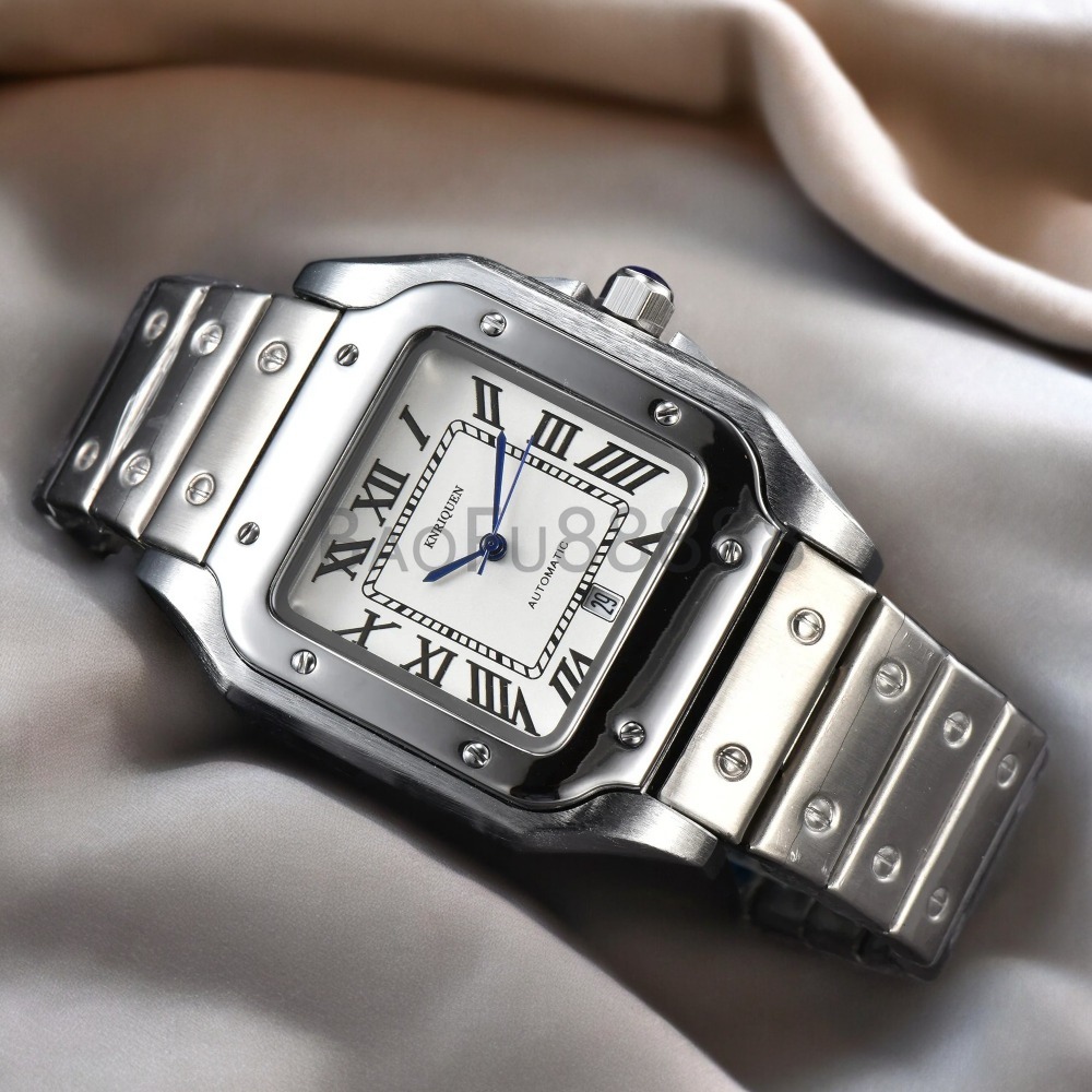 Top Luxury Watches for Men Quartz Wristwatch Classic Square Dial 39mm Automatic Date Daily Waterproof Designer Chronograph Multifunction Male Clocks for Gift