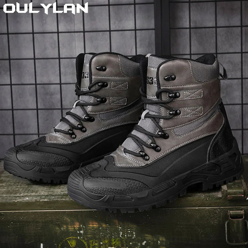 Training Boots Outdoor Climbing Hiking Shoes Mens Work Safety Desert Shoes Army Tactical Boots Men Military Combat 241228