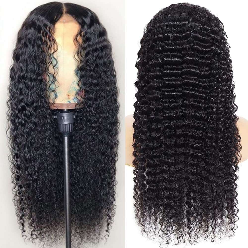 13 * 4 Front Lace Hair Headband, Deep Wave DEEP Real Wig New Product Kq1 Kq1
