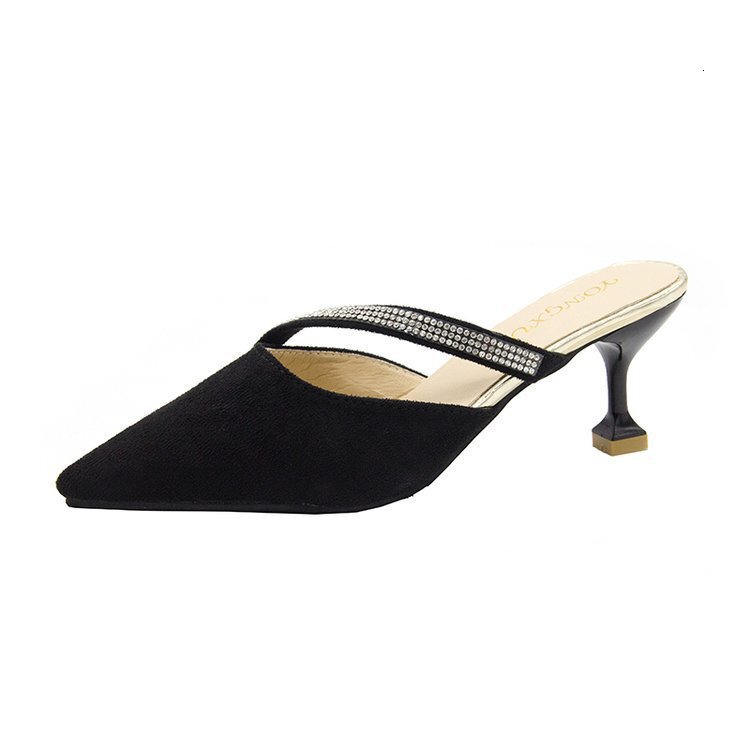 Women Ddmywed New With Pointed Rubber Toe And Thin Heel High Heeled Suede Sandals For Chinese Brand Shoes F Ddmysaturn