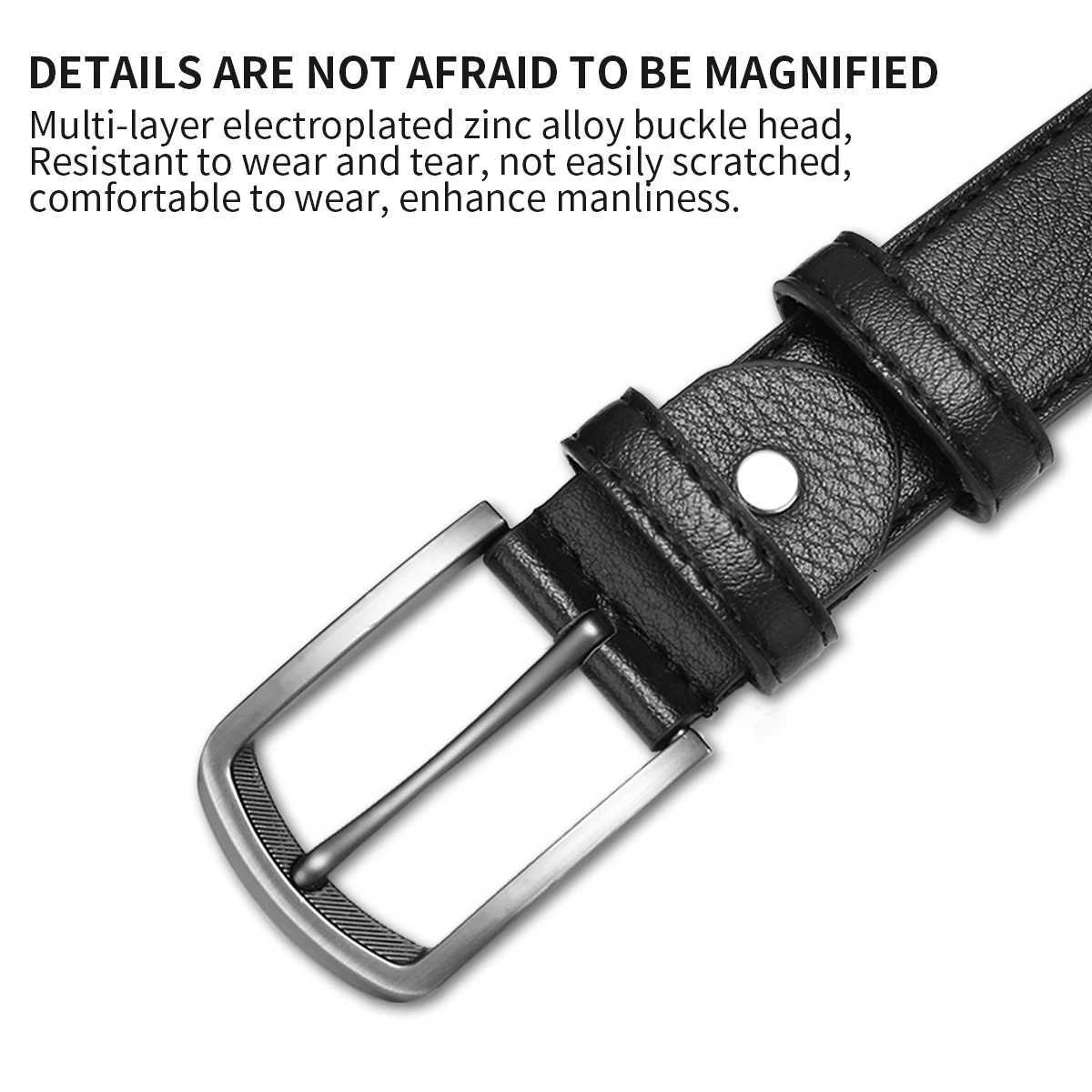 Mens belt mens belt Korean version business trend youth leisure student belt suitable for gifts W241228
