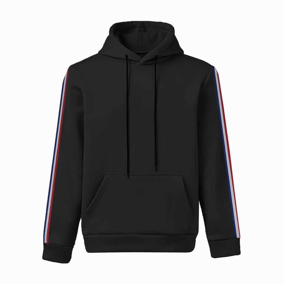 2025 mens and womens new hooded sweatshirt mens solid color sweatshirt womens and mens long sleeved inserted pocket pullove X241228