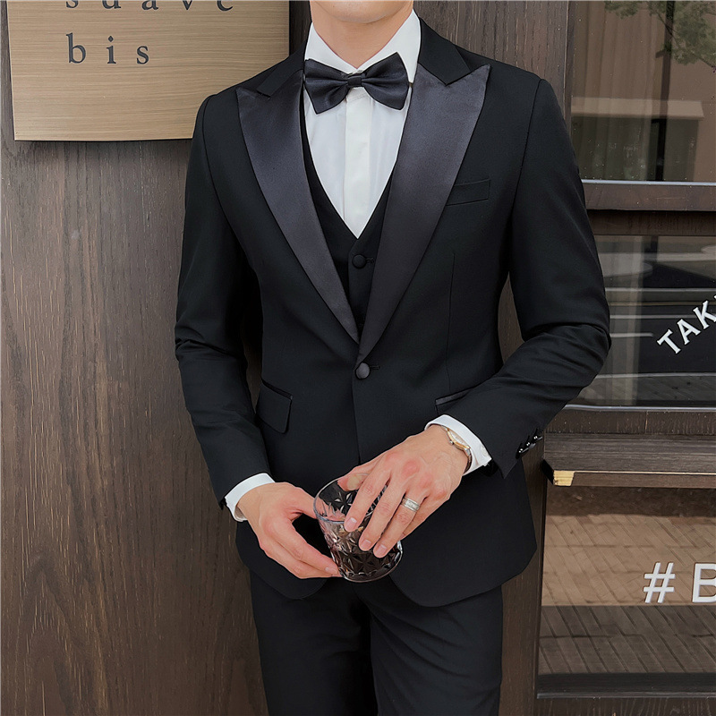 M1227Men's three-piece suit business formal casual blazer