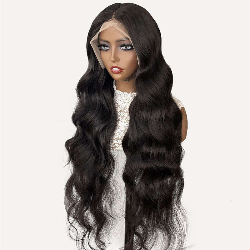 Wig Full 4X4 Body Human Wig Natural Color Real Hair Lace Headband Kq1 Kq1