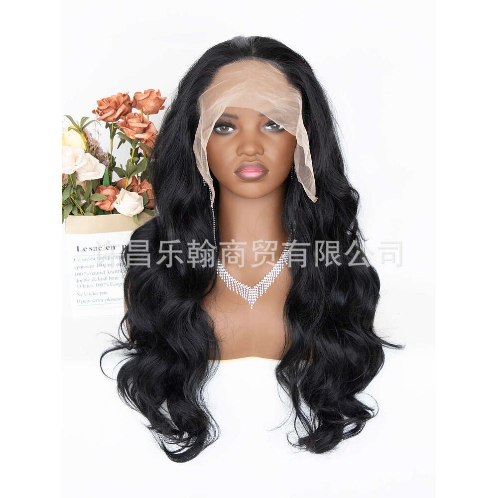 13 * 6 Full Hand Woven Front Lace Wig Headband, High-Temperature Silk And Synthetic Fiber, Big Waves, Bodywavywigs Kq2 Kq2