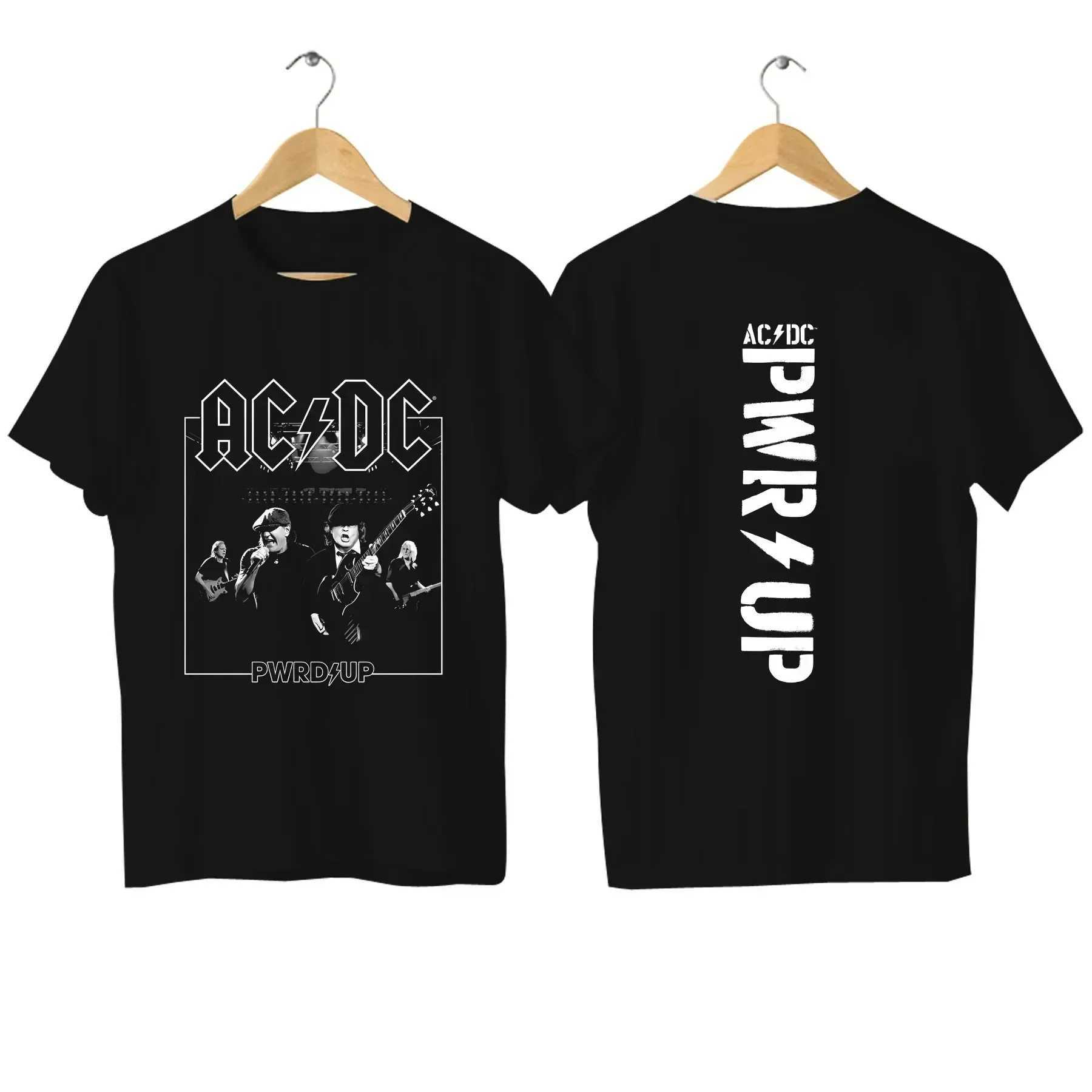 Men's T-Shirts 2024 AC PWRDUP Live DC Print Tshirt Graphic T Shirts Men Women Cotton Hip Hop Fashion Oversized Kid T-shirts Summer Clothes J24122