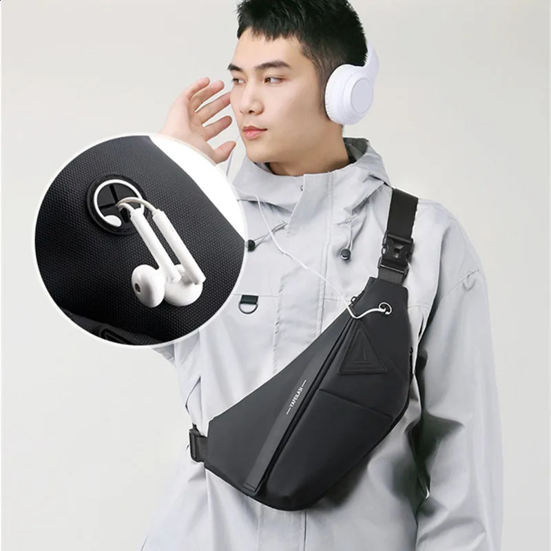 anti-theft chest bag crossbody bag for men Messenger bag sling shoulder bag mobile phone waterproof bagpack travel sports bag 241228