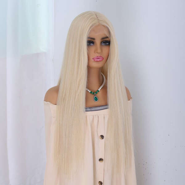 Wig For Women, Long Hair, High Temperature Silk, Hand Woven Front Lace Straight Cover, Hair Hiding Simulation Full Head Wig Cover Kq2 Kq2