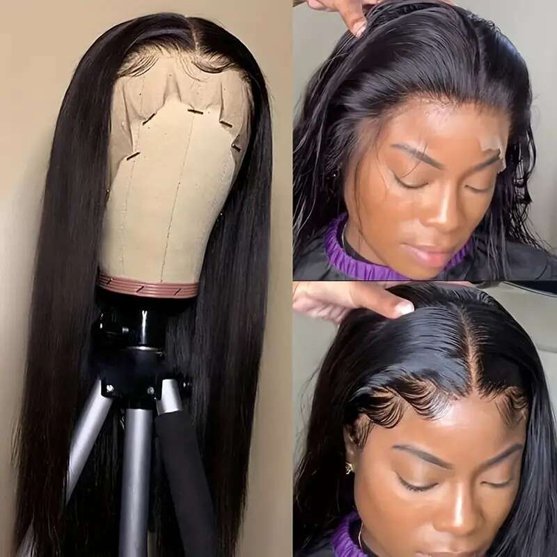 13 * 4 Front Lace Headband Straight Frontal Real Wig Kq2 Kq2