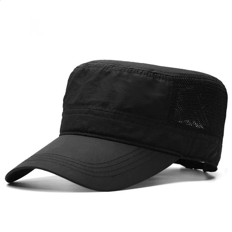 Summer Outdoors Cool Thin Sun Cap Male Flat Top Hat Man Plus Size Baseball Caps 56-60cm 60-65cm 241227
