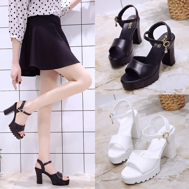 Women Fish Mouth Platform High Heels Wedges Buckle Slope Sandals Women Shoes Woman Platform High Heels Sandals High Heels 241228