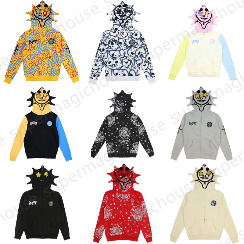 Designer mens hoodies sweatshirts hoodie zip up long sleeve overshirt skulls Print Sweatshirt Casual streetwear fashion clothing graphic Jacket