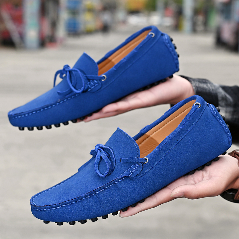 High Quality Leather Loafers Casual Male Driving Moccasins Slip On Men's Flats Fashion Men Shoes Size 38-49