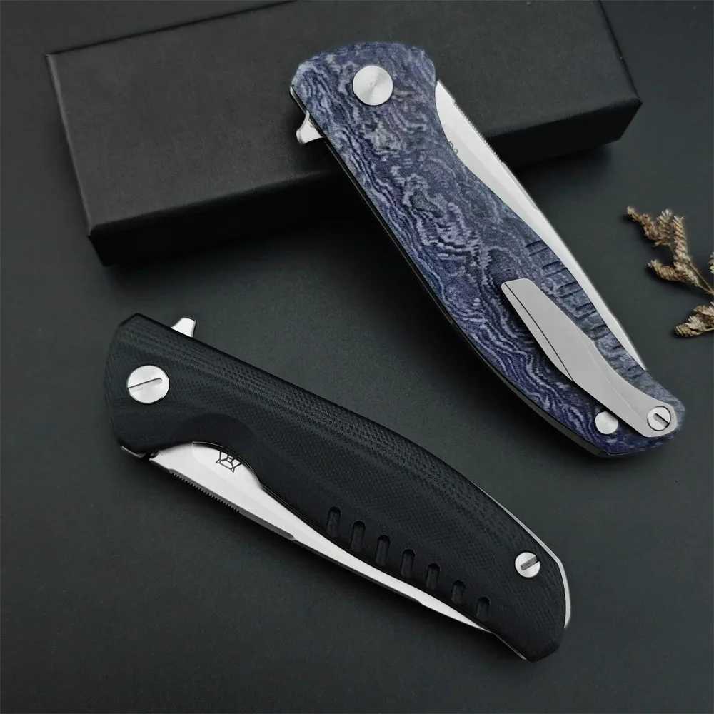 Shirogorov Folding Pocket Knife D2 Blade G10 Hand Mens Gift Outdoor EDC Survival Cam Hiking Hunting Cutting ToolsXJ241228