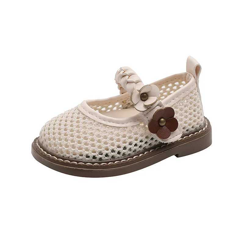 Children Net Surface Breathable Soft Sandals Kids Casual Shoes Girls Fashion Flower Princess Flats Non-slip Baby First Walkers W241228