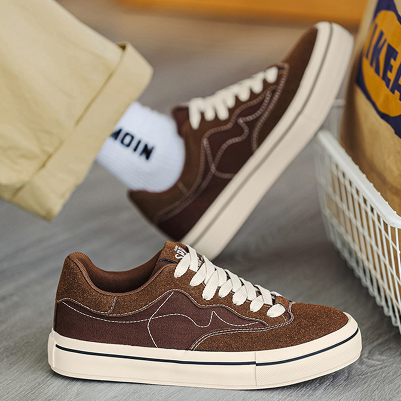 Men Casual Shoes Thick Sole Simple Fashion Versatile Designer Shoes Korean Version Skateboard Shoes Triple Black Brown Green Free shipping