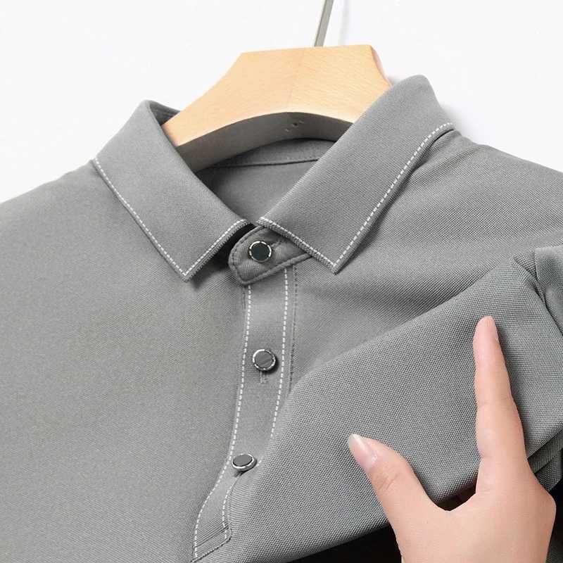 2024 Mens New Solid Color Cotton Business Casual Short sleeved shirt Shirt Fashion Short sleeved Comfortable and Breathable Top X241228