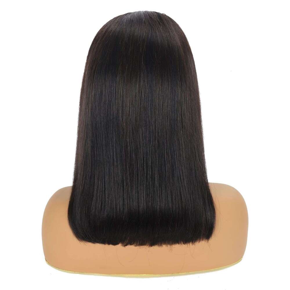Real Person Hair Set With Lace Hand Woven Headband 13X4 Lace Short Bob Wig Density 150% Kq2 Kq2